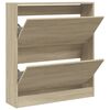 vidaXL Armoire &agrave; chaussures ch&ecirc;ne sonoma 80x21x87,5 cm bois ing&eacute;nierie