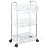 vidaXL Chariot de rangement &agrave; 3 niveaux transparent acrylique