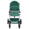 vidaXL Poussette pour b&eacute;b&eacute; 2-en-1 Vert Aluminium