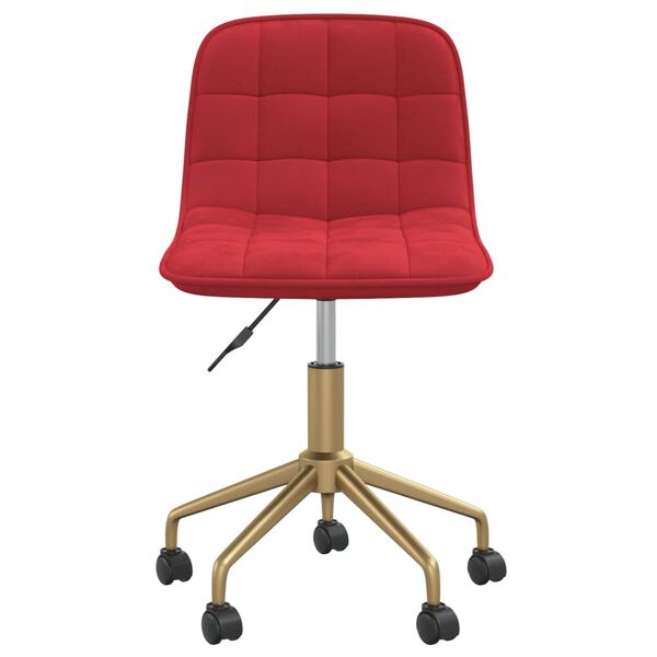 vidaXL Chaise pivotante de salle &agrave; manger Rouge bordeaux Velours