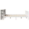 vidaXL Lit biblioth&egrave;que sans matelas blanc 135x190 cm bois pin massif