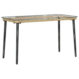 vidaXL Table de Jardin Naturel 80 x 40 x 45,5 cm polyrotin