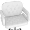 vidaXL Chaises &agrave; manger pivotantes lot de 6 blanc similicuir