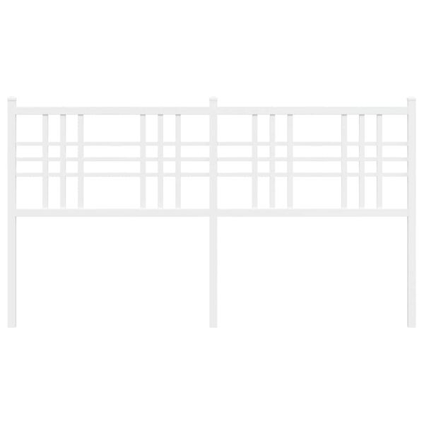 vidaXL T&ecirc;te de lit de remplacement m&eacute;tal blanc 160 cm