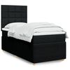 vidaXL Sommier &agrave; lattes de lit avec matelas Noir 100x200 cm Tissu