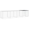 vidaXL Poulailler avec toit anthracite 403x98x90 cm acier galvanis&eacute;
