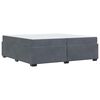 vidaXL Cadre de lit avec matelas Gris fonc&eacute; 200 x 200 cm tissu