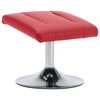 vidaXL Fauteuil inclinable avec repose-pied Rouge Similicuir