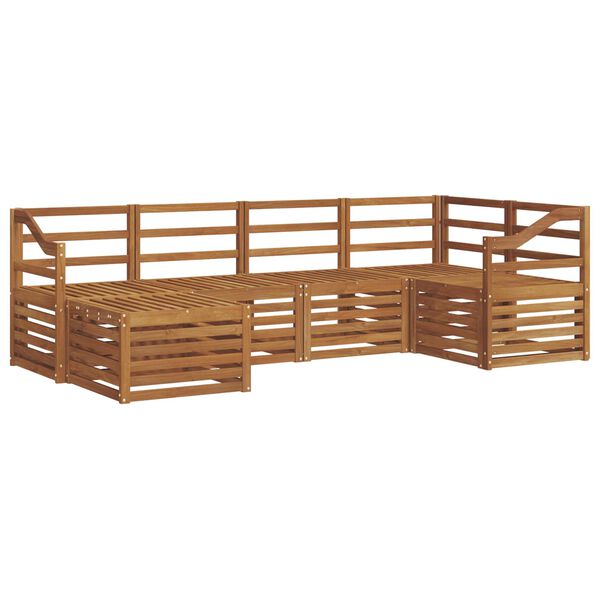 vidaXL Ensembles de canap&eacute;s 6 pcs Naturel Bois d'Acacia Massif