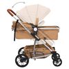 vidaXL Poussette pour b&eacute;b&eacute; 2-en-1 Taupe Aluminium