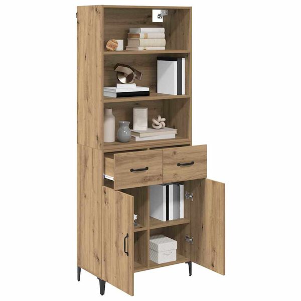vidaXL Haut Armoire avec tiroir Ch&ecirc;ne artisanal 69,5 x 34 x 180 cm