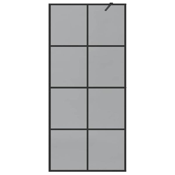 vidaXL Mur de Douche &agrave; L'Italienne Noir 90 x 195 cm verre tremp&eacute;