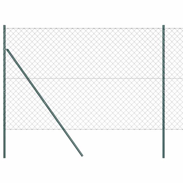 vidaXL Poteau de cl&ocirc;ture. Vert 10 x 1,6 m (maillage 60 x 60 mm)