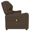 vidaXL Fauteuil de massage inclinable à 4 places marron tissu