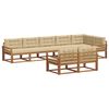 vidaXL Ensemble de canap&eacute;s d'ext&eacute;rieur 8 pcs Naturel et Beige