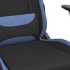 vidaXL Chaise de jeu Noir et bleu Tissu