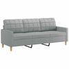 vidaXL Canap&eacute; &agrave; 3 places Gris clair 180 cm Tissu