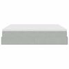 vidaXL Cadre de lit ottoman avec matelas gris clair 200x200 cm velours