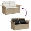 vidaXL Ensemble de canap&eacute; de jardin avec coussin 9 pcs Beige et cr&egrave;me