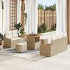 vidaXL Ensemble de canap&eacute; de jardin avec coussin 8 pcs Beige et cr&egrave;me