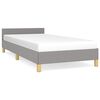 vidaXL Cadre de lit sans matelas gris clair 90x200 cm tissu