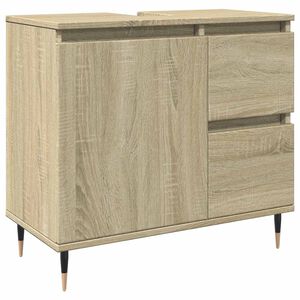 vidaXL Armoire lavabo de salle de bain chêne sonoma bois d'ingénierie