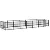 vidaXL Chenil d'ext&eacute;rieur pour chiens Acier 13,14 m&sup2;