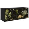 vidaXL Meuble TV mural RHENEN 102 x 33 x 40 cm Ch&ecirc;ne noir