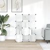 vidaXL Organiseur de rangement en cube avec 12 cubes et portes en PP transparent