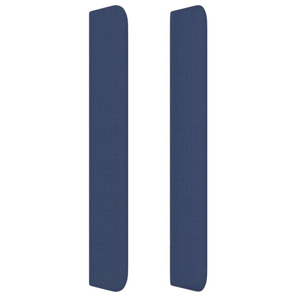 vidaXL T&ecirc;te de lit avec oreilles Bleu 83x16x118/128 cm Tissu