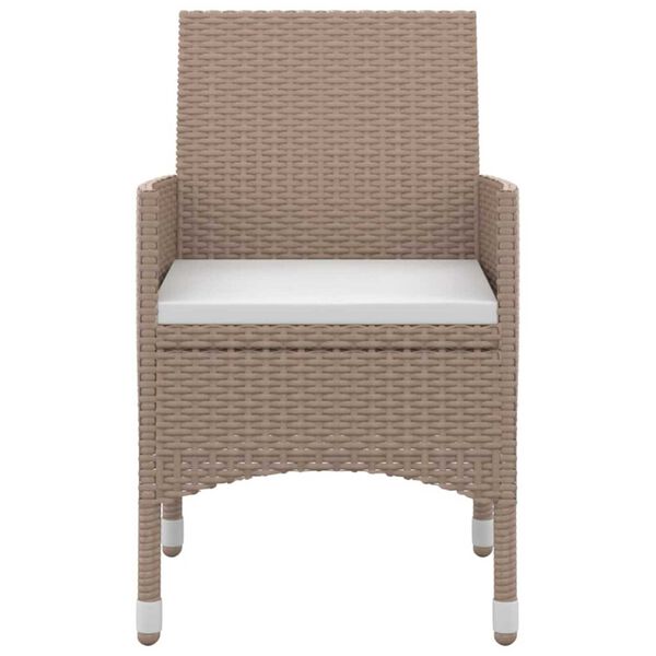 vidaXL Ensemble à manger de jardin coussins 9 pcs Résine tressée Verre