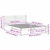 vidaXL Cadre de lit avec tête de lit Marron 160 x 210 cm Pin massif