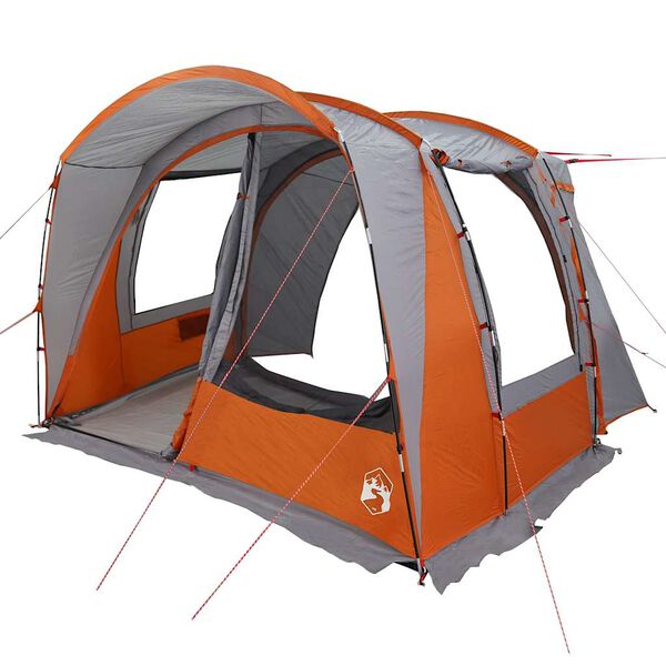 vidaXL Tente de voiture 4 personnes gris et orange imperm&eacute;able