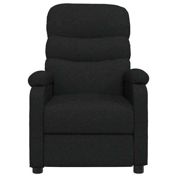 vidaXL Fauteuil de massage Noir Tissu