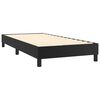 vidaXL Sommier &agrave; lattes de lit avec matelas Noir 100x200 cm Similicuir
