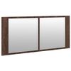 vidaXL Armoire à miroir à LED de bain chêne marron 100x12x45 cm