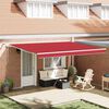vidaXL Auvent R&eacute;tractable Rouge 450 &times; 300 cm Polyester et m&eacute;tal