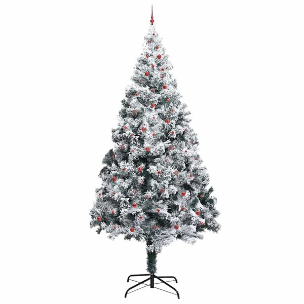 vidaXL Arbre de Noël artificiel pré-éclairé avec ensemble de boules
