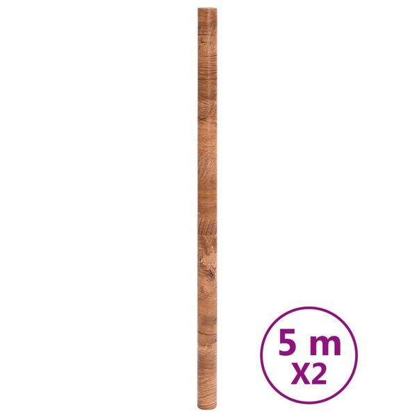 vidaXL Autocollants auto-adh&eacute;sifs pour meuble aspect bois 90x500cm PVC
