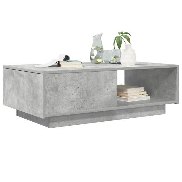vidaXL Table basse Gris b&eacute;ton 95 x 55 x 31 cm Bois d'ing&eacute;nierie