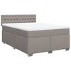 vidaXL Sommier &agrave; lattes de lit avec matelas Taupe 160x200 cm Tissu