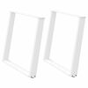 vidaXL Pieds de table à manger en U 2 pièces Blanc 100 x (72-73) cm Acier