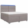 vidaXL Lit boxspring avec matelas Taupe 160 x 200 cm Tissu
