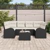 vidaXL Ensemble de canap&eacute; de jardin Noir 55 x 55 x 37 cm polyrotin