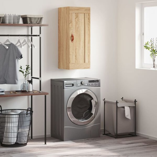 vidaXL Armoire murale ch&ecirc;ne sonoma 34,5x34x90 cm bois d'ing&eacute;nierie