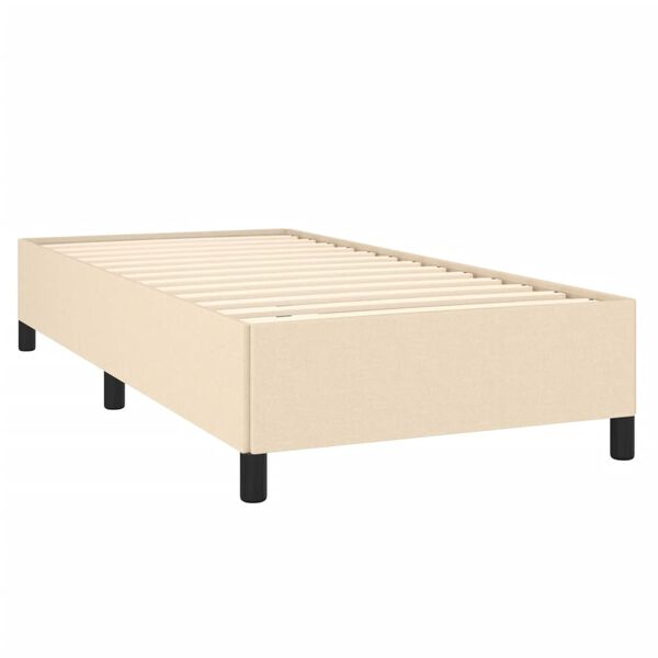 vidaXL Cadre de lit sans matelas cr&egrave;me 80x200 cm tissu