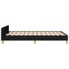 vidaXL Cadre de lit sans matelas noir 120x190 cm tissu