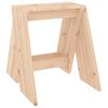 vidaXL Tabourets lot de 2 40x40x45 cm bois massif de pin