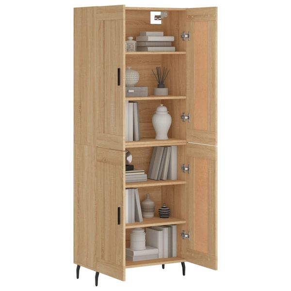 vidaXL Buffet haut Ch&ecirc;ne sonoma 69,5x34x180 cm Bois d'ing&eacute;nierie
