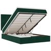 vidaXL Cadre de lit ottoman avec matelas vert fonc&eacute; 160x200 cm velours